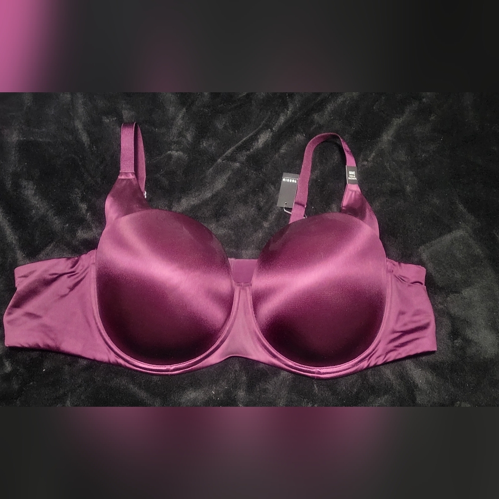 Torrid Satin Underwire Bra - Deep Purple
